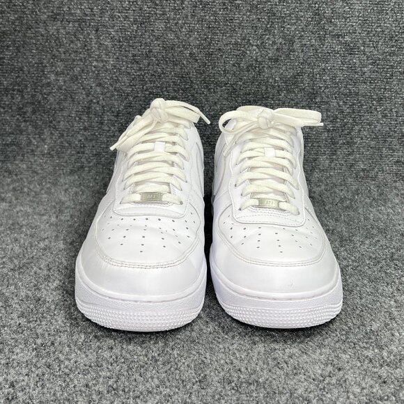 Nike Air Force‎ 1 \'07 Shoes Men\'s Size 14 White Leather Retro Athletic Sneakers main image 11